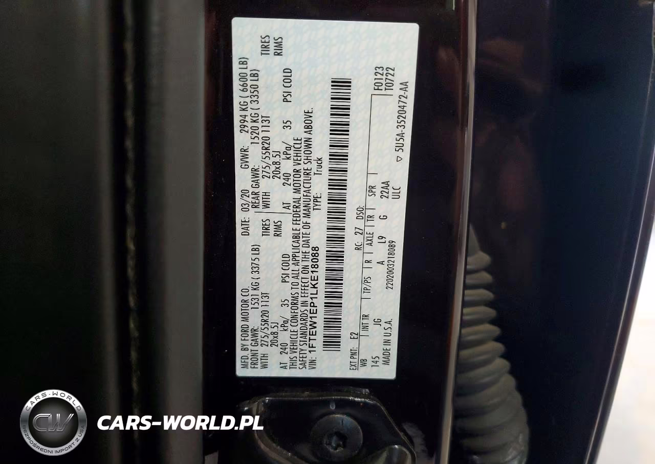 2020 Ford F150 Supercrew VIN:1FTEW1EP1LKE18088 - 12
