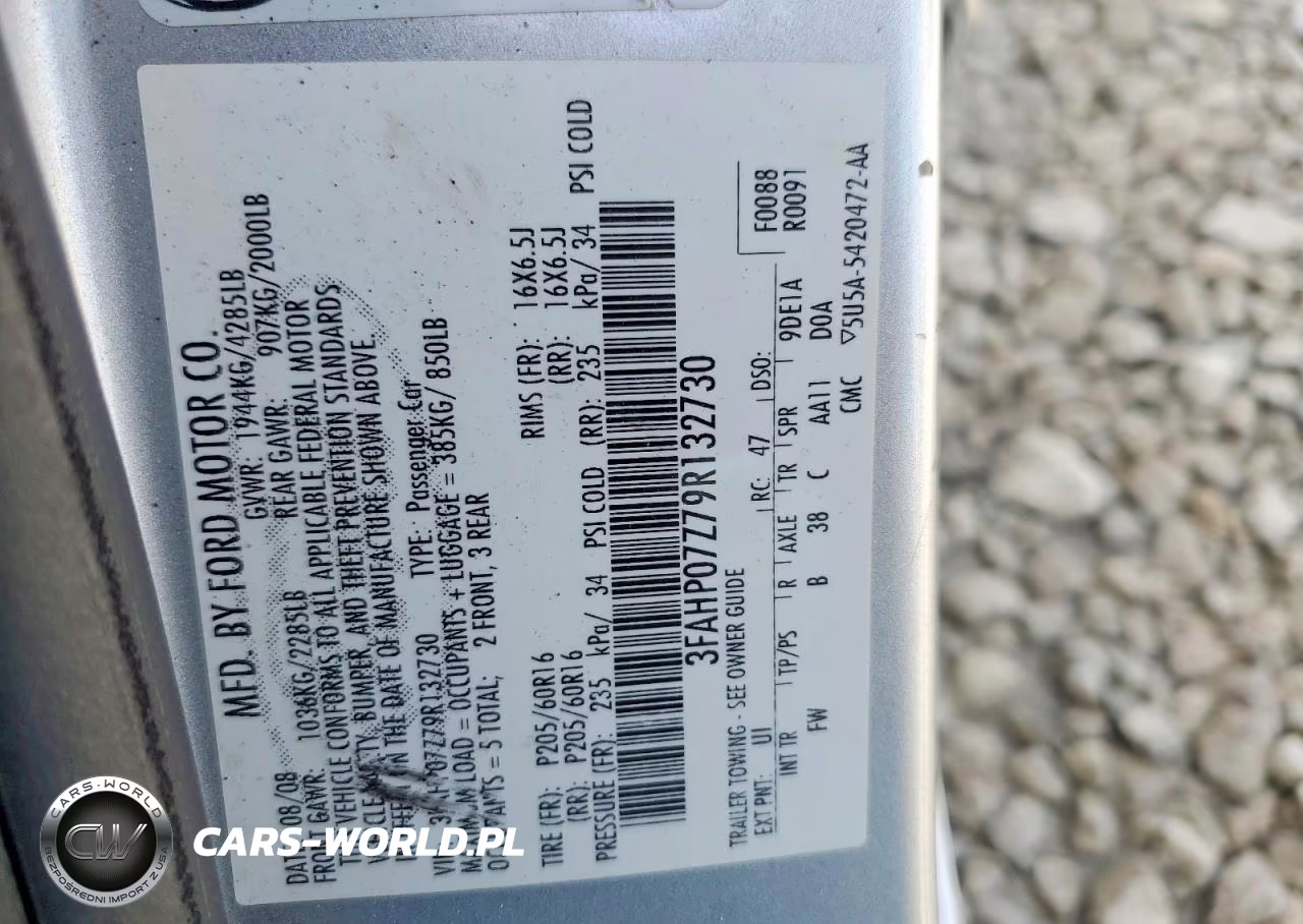 2009 Ford Fusion Se VIN:3FAHP07Z79R132730 - 12