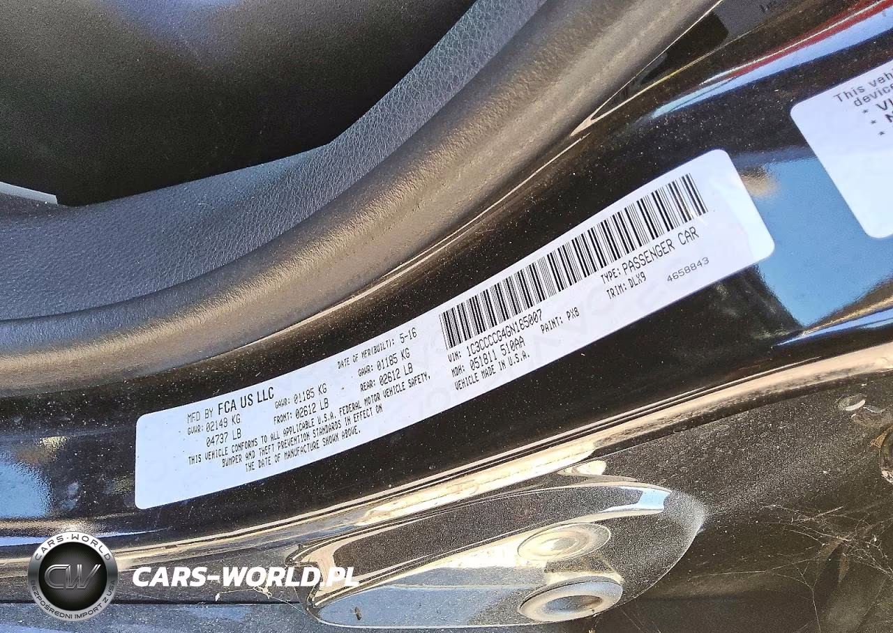 CHRYSLER 200 VIN:1C3CCCCG4GN185007 - 12