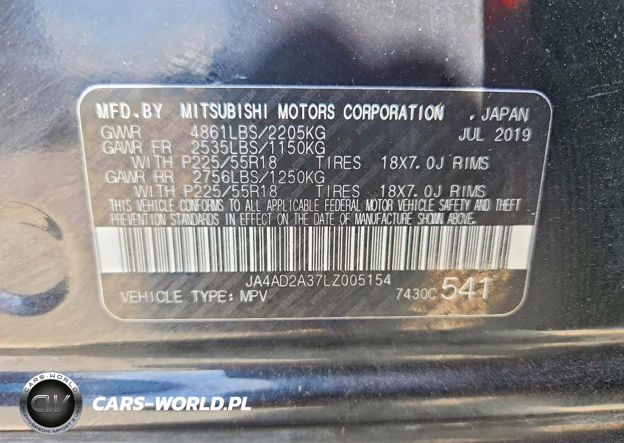2020 Mitsubishi Outlander Es VIN:JA4AD2A37LZ005154 - 13