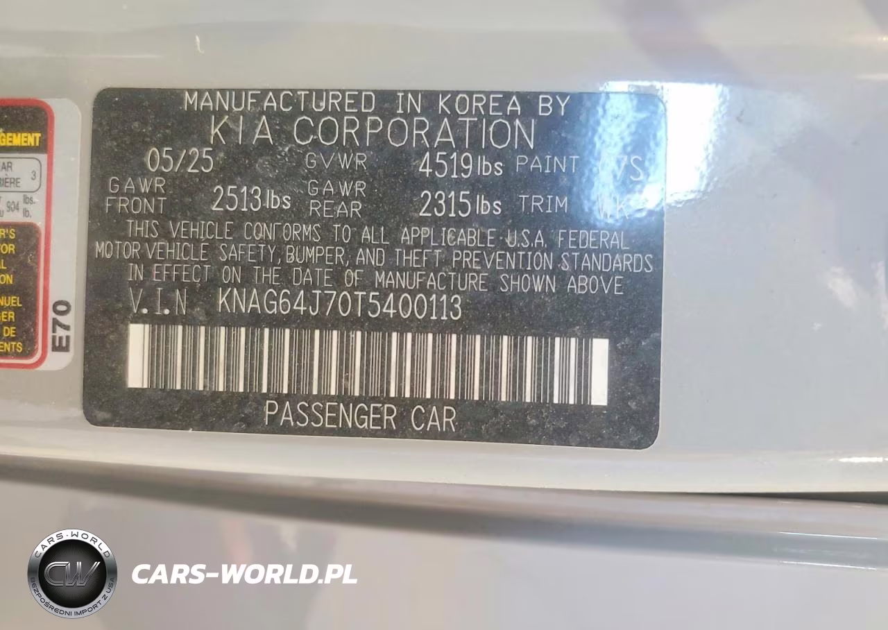 2026 Kia K5 Gt Line VIN:KNAG64J70T5400113 - 13