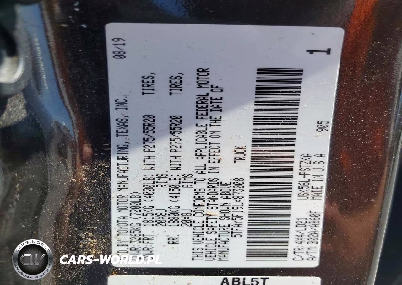 2020 Toyota Tundra 1794 Edition VIN:5TFAY5F19LX873008 - 12