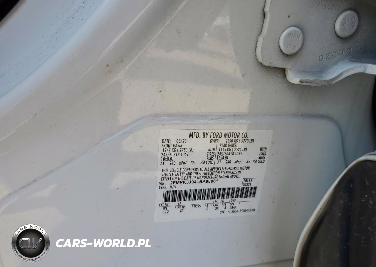 2020 Ford Edge Sel VIN:2FMPK3J94LBA88881 - 13