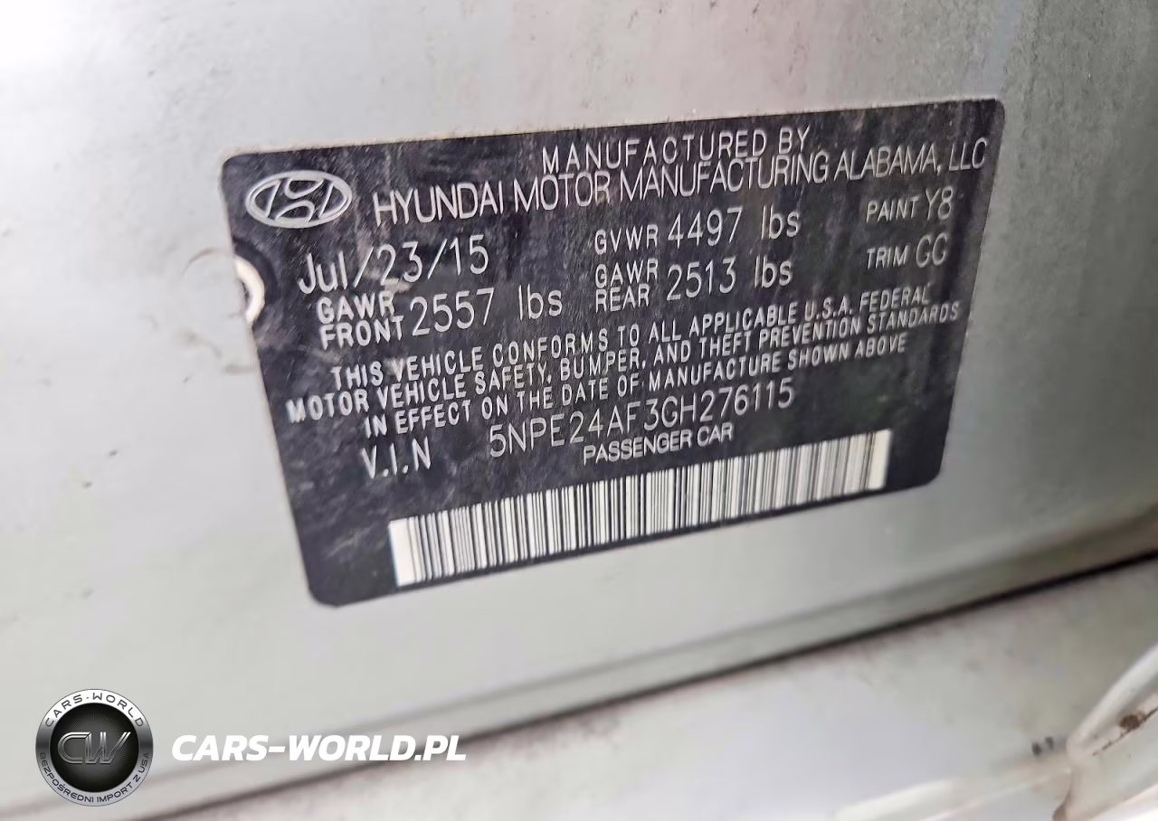 2016 Hyundai Sonata Se VIN:5NPE24AF3GH276115 - 12