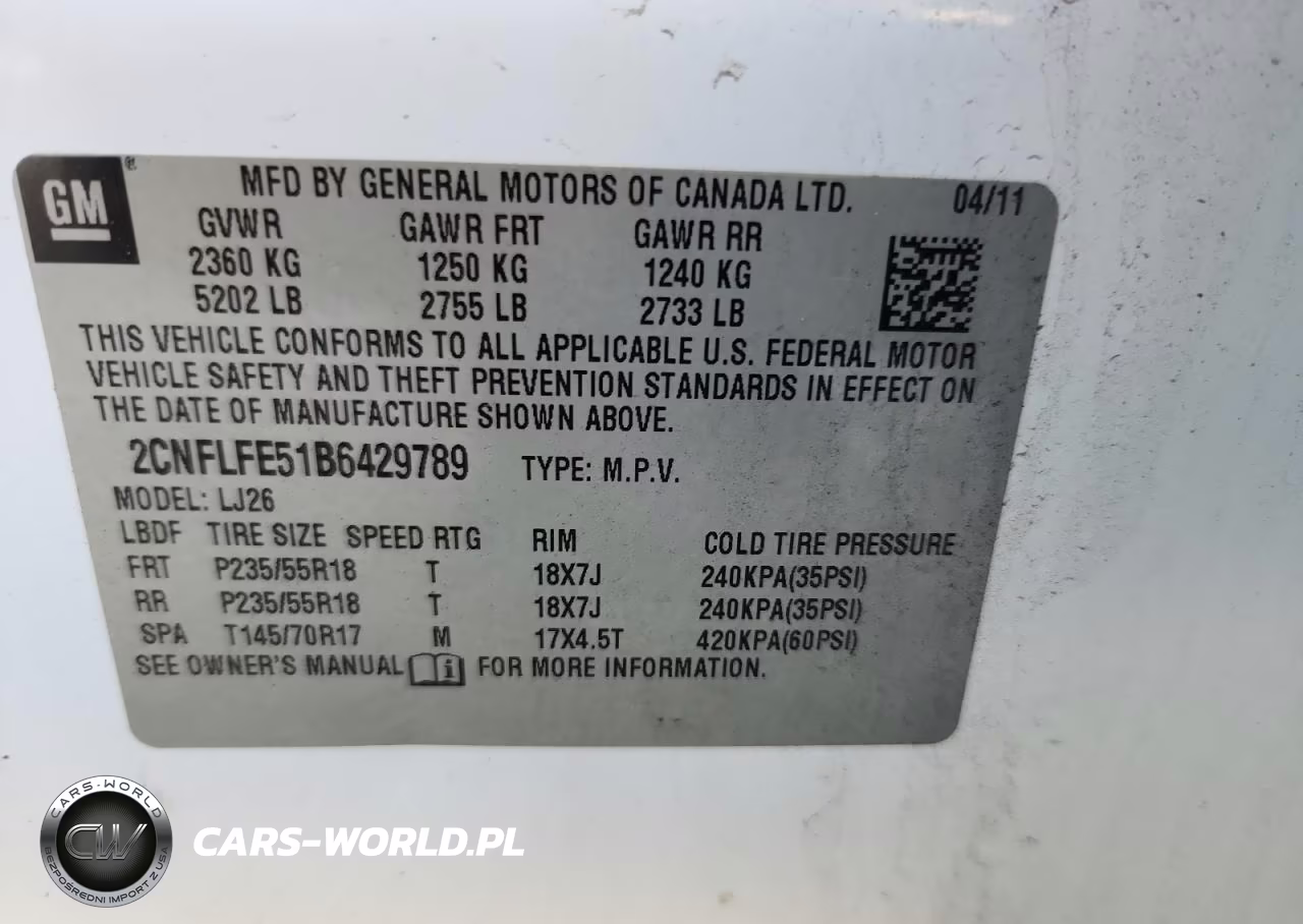2011 Chevrolet Equinox Ltz VIN:2CNFLFE51B6429789 - 12