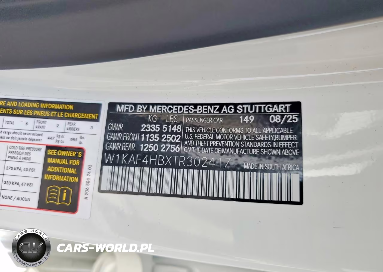 2026 Mercedes-Benz C 300 4Matic VIN:W1KAF4HBXTR302417 - 12