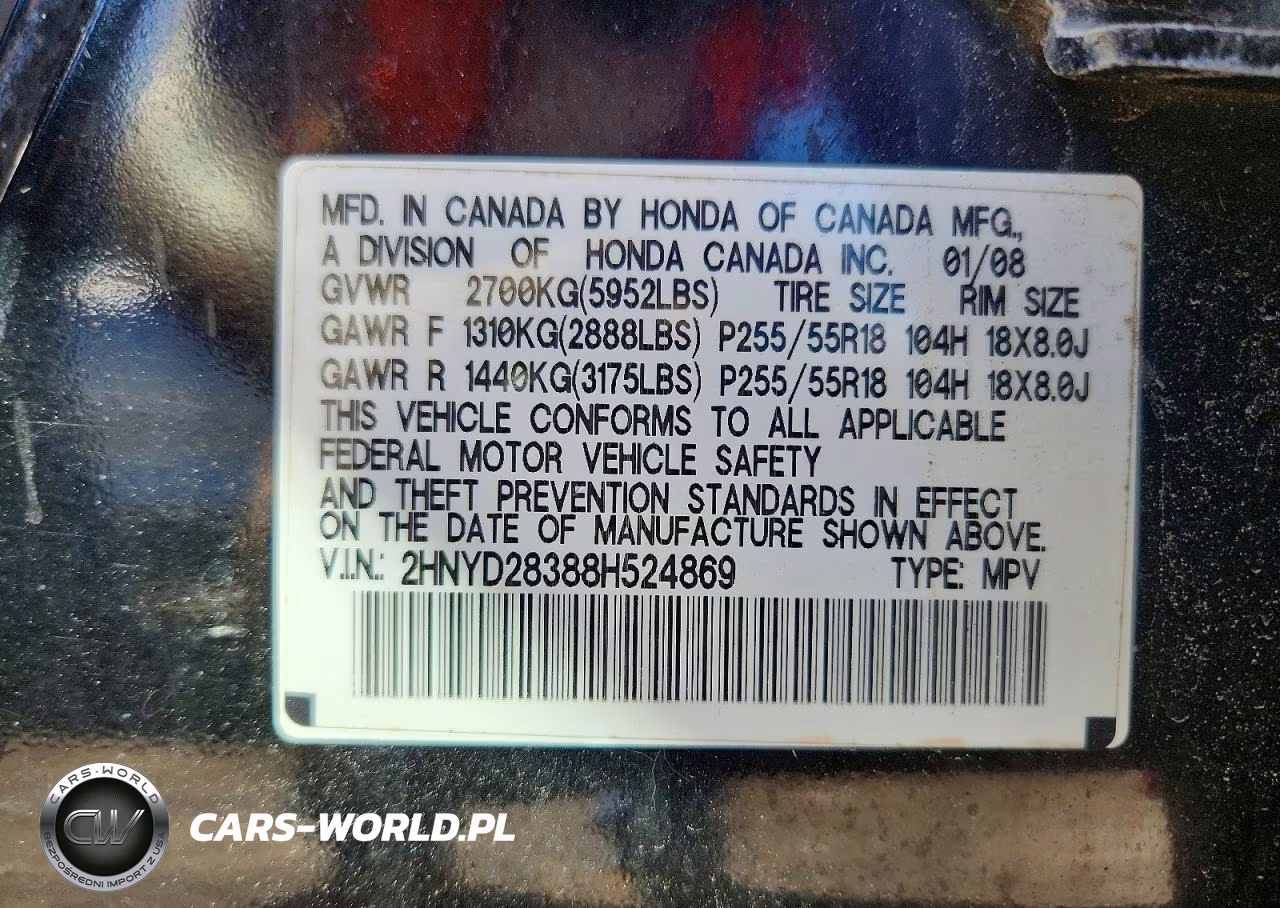 2008 Acura Mdx Technology VIN:2HNYD28388H524869 - 13
