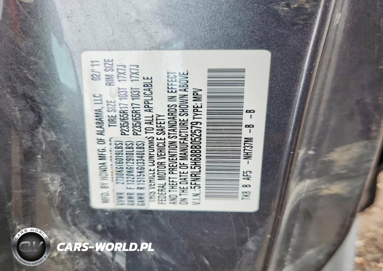 2011 Honda Odyssey Exl VIN:5FNRL5H68BB052579 - 13