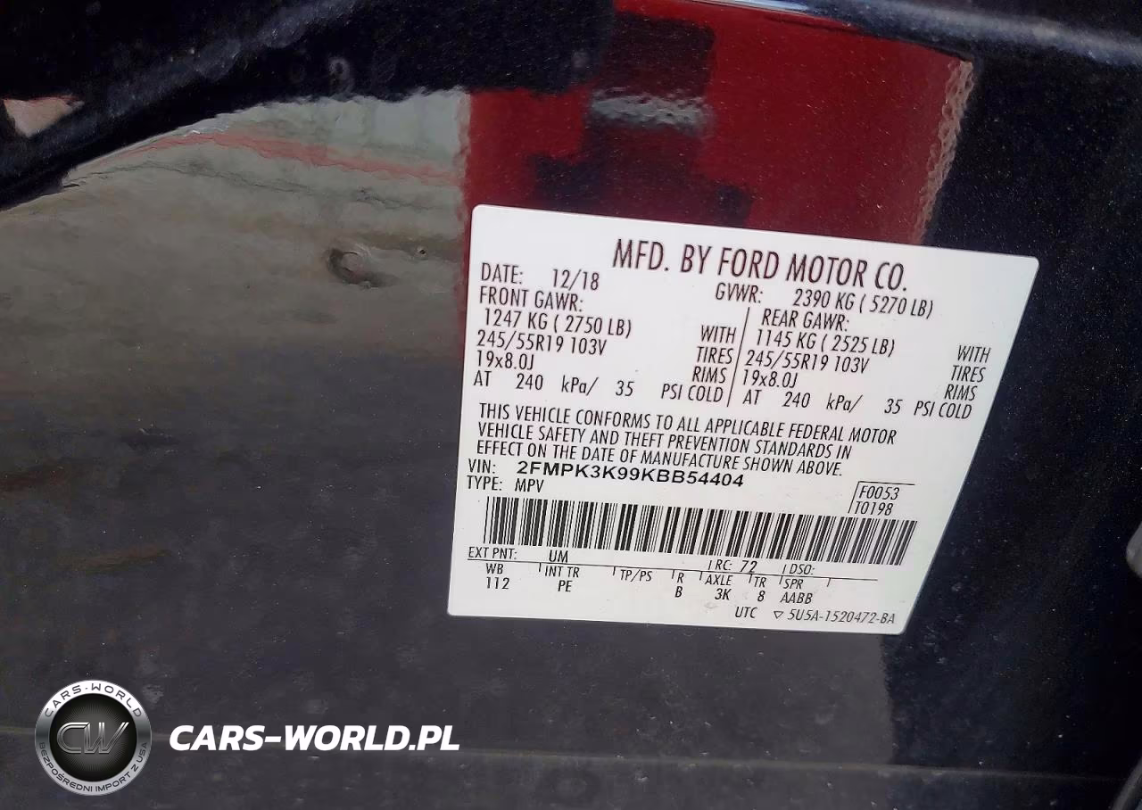 2019 Ford Edge Titanium VIN:2FMPK3K99KBB54404 - 14