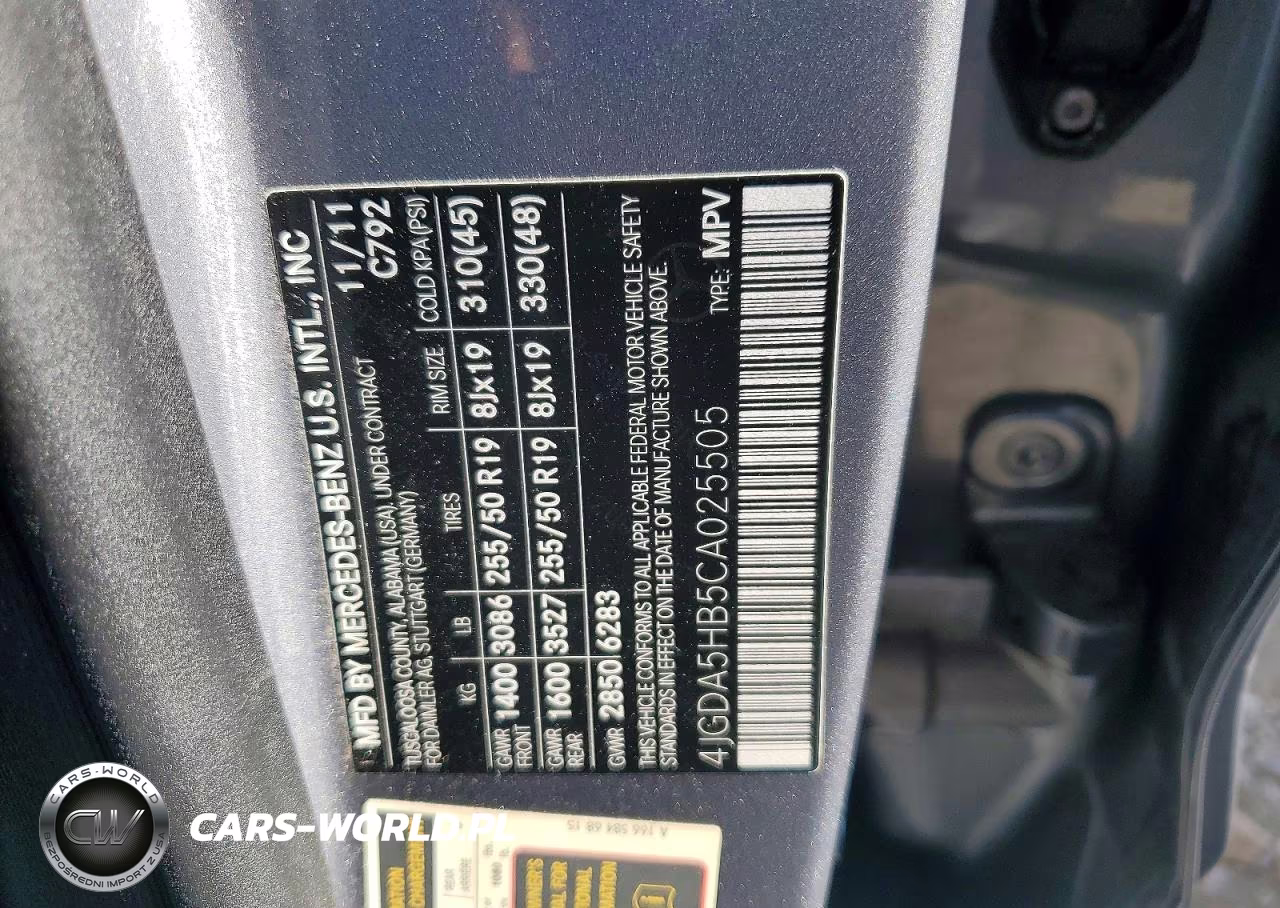2012 Suzi-Suzuki I Wagon VIN:4JGDA5HB5CA025505 - 14
