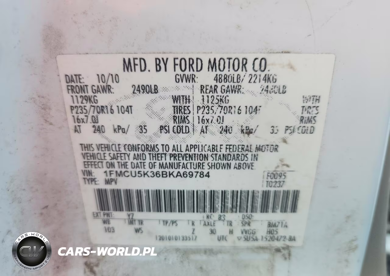 2011 Ford Escape Hybrid VIN:1FMCU5K36BKA69784 - 13