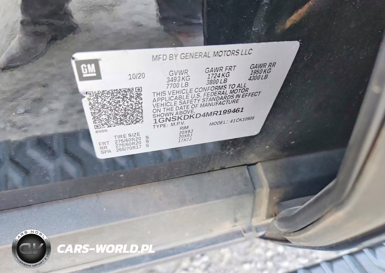 2021 Chevrolet Suburban K1500 Z71 VIN:1GNSKDKD4MR199461 - 13