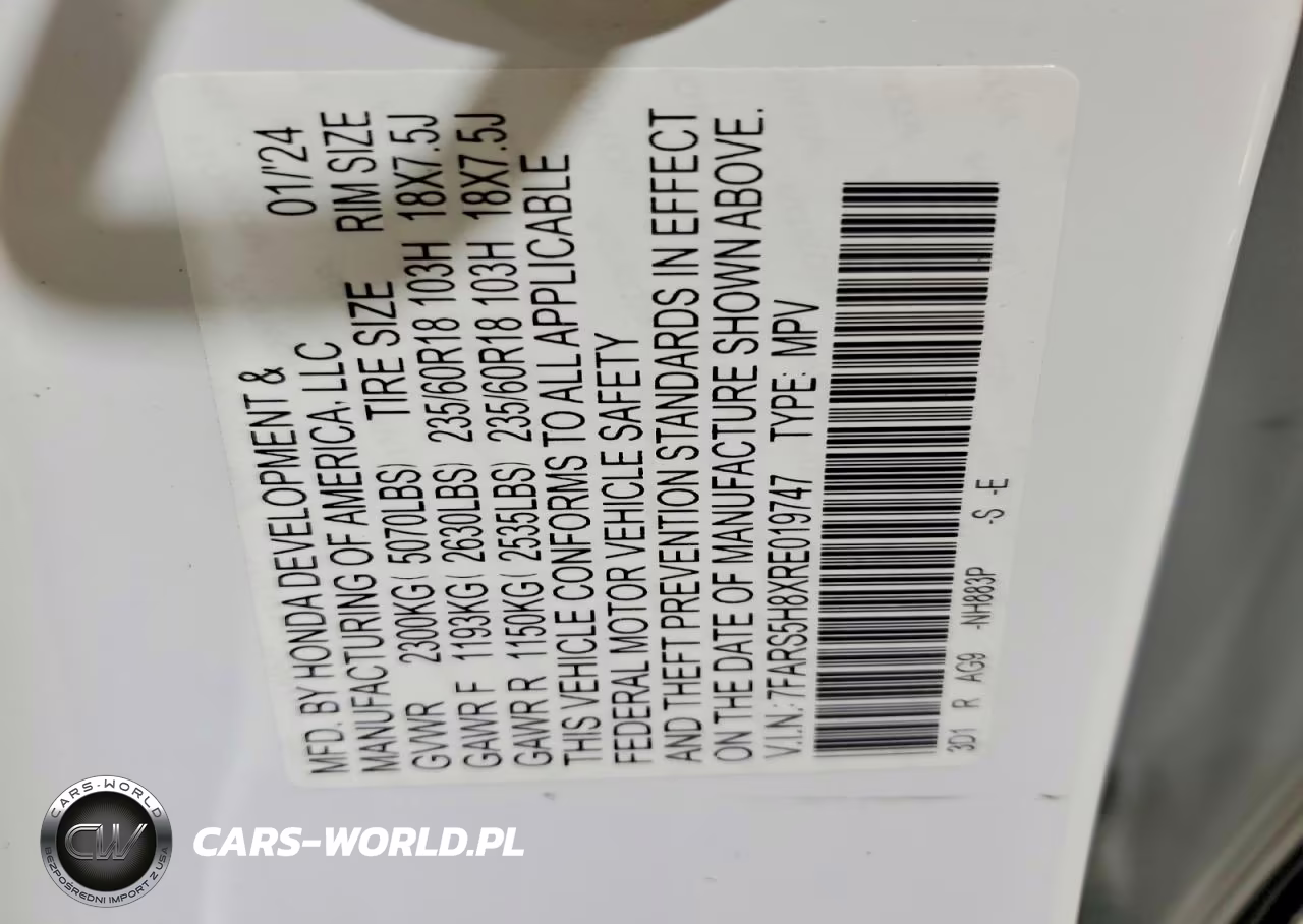 2024 Honda Cr-V Sport-L VIN:7FARS5H8XRE019747 - 14