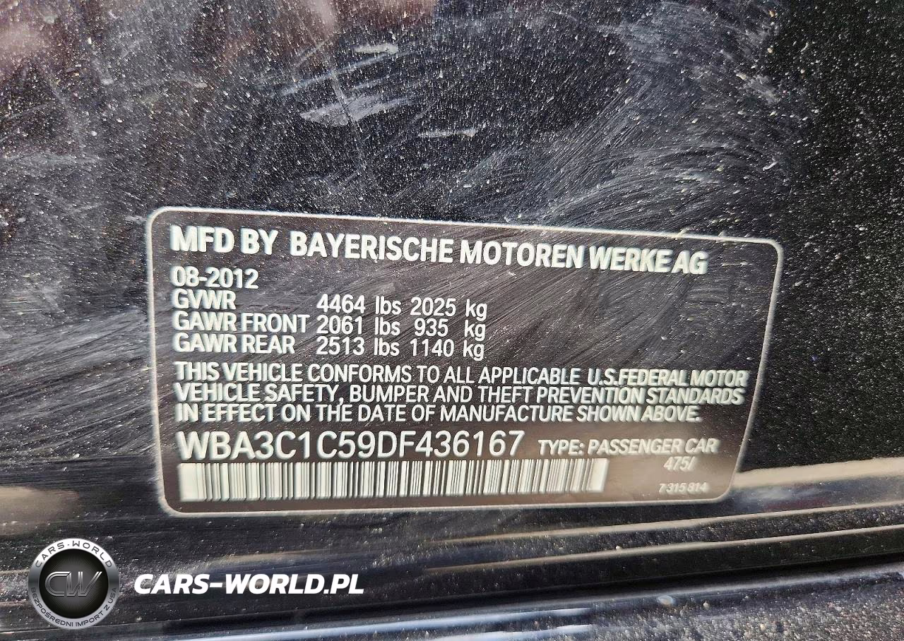 2013 BMW 328 I Sulev VIN:WBA3C1C59DF436167 - 13