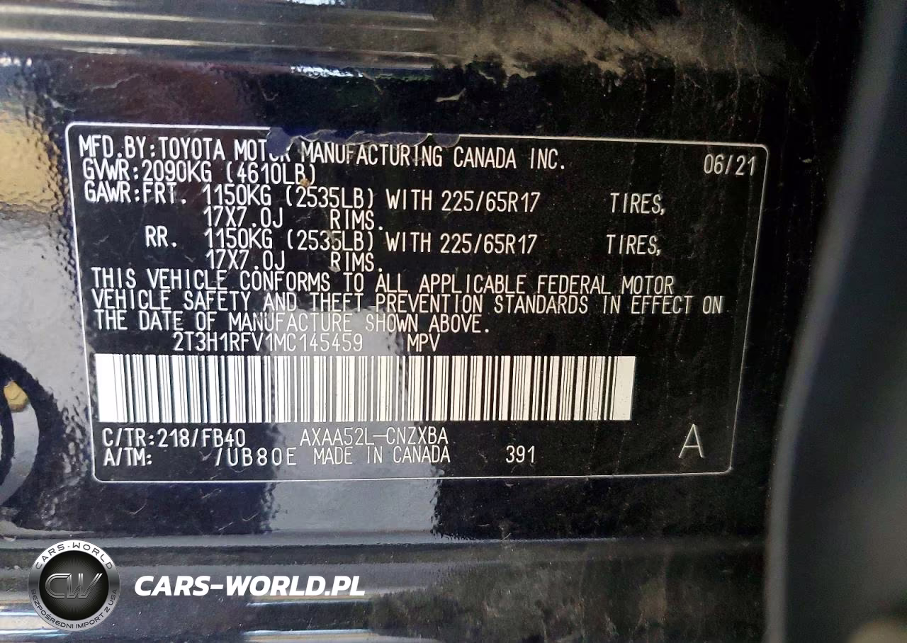 2021 Toyota Rav4 Le VIN:2T3H1RFV1MC145459 - 13