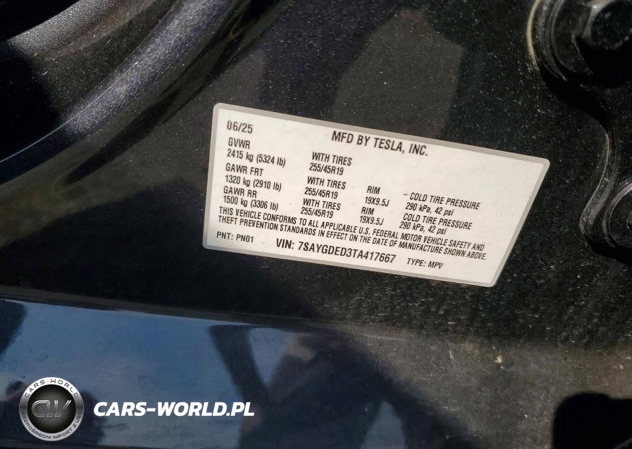 2026 Tesla Model Y VIN:7SAYGDED3TA417667 - 13