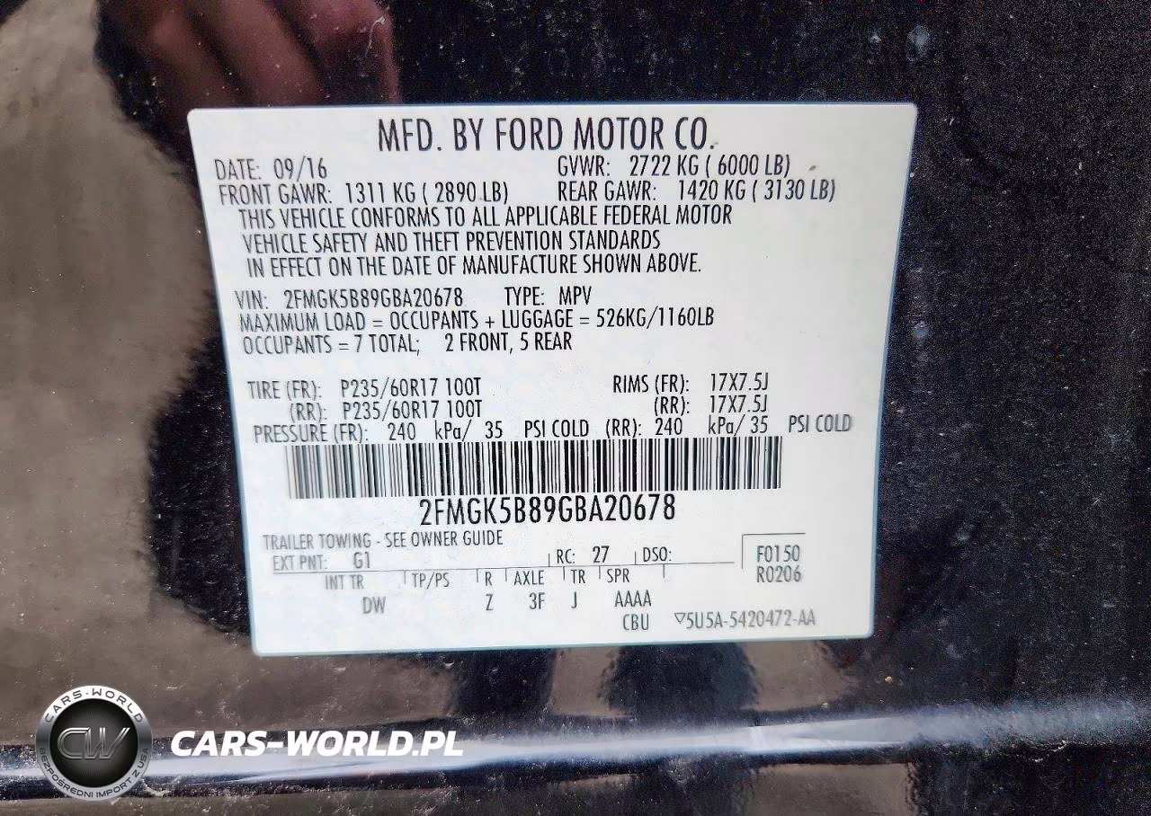2016 Ford Flex Se VIN:2FMGK5B89GBA20678 - 13