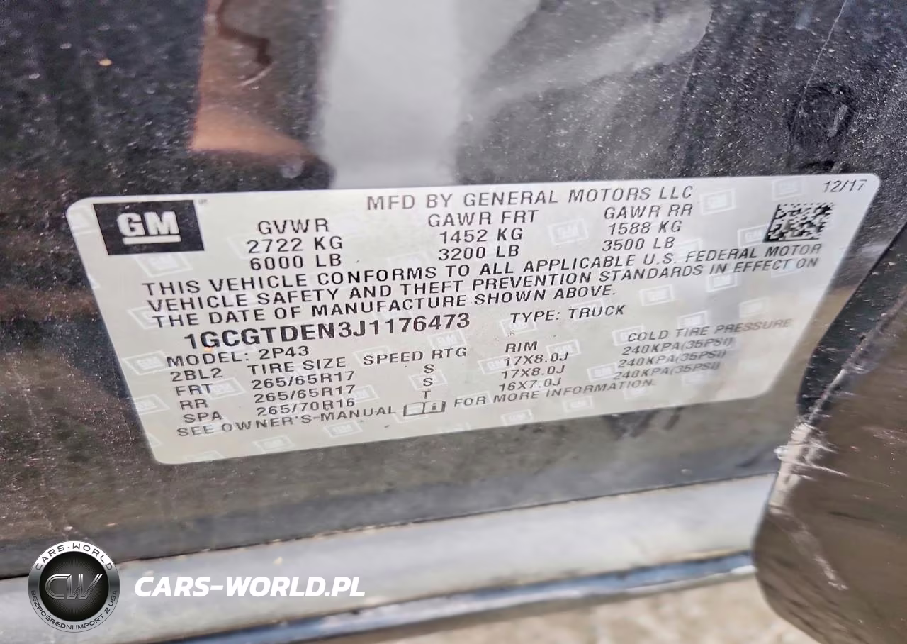 2018 Chevrolet Colorado Z71 VIN:1GCGTDEN3J1176473 - 12