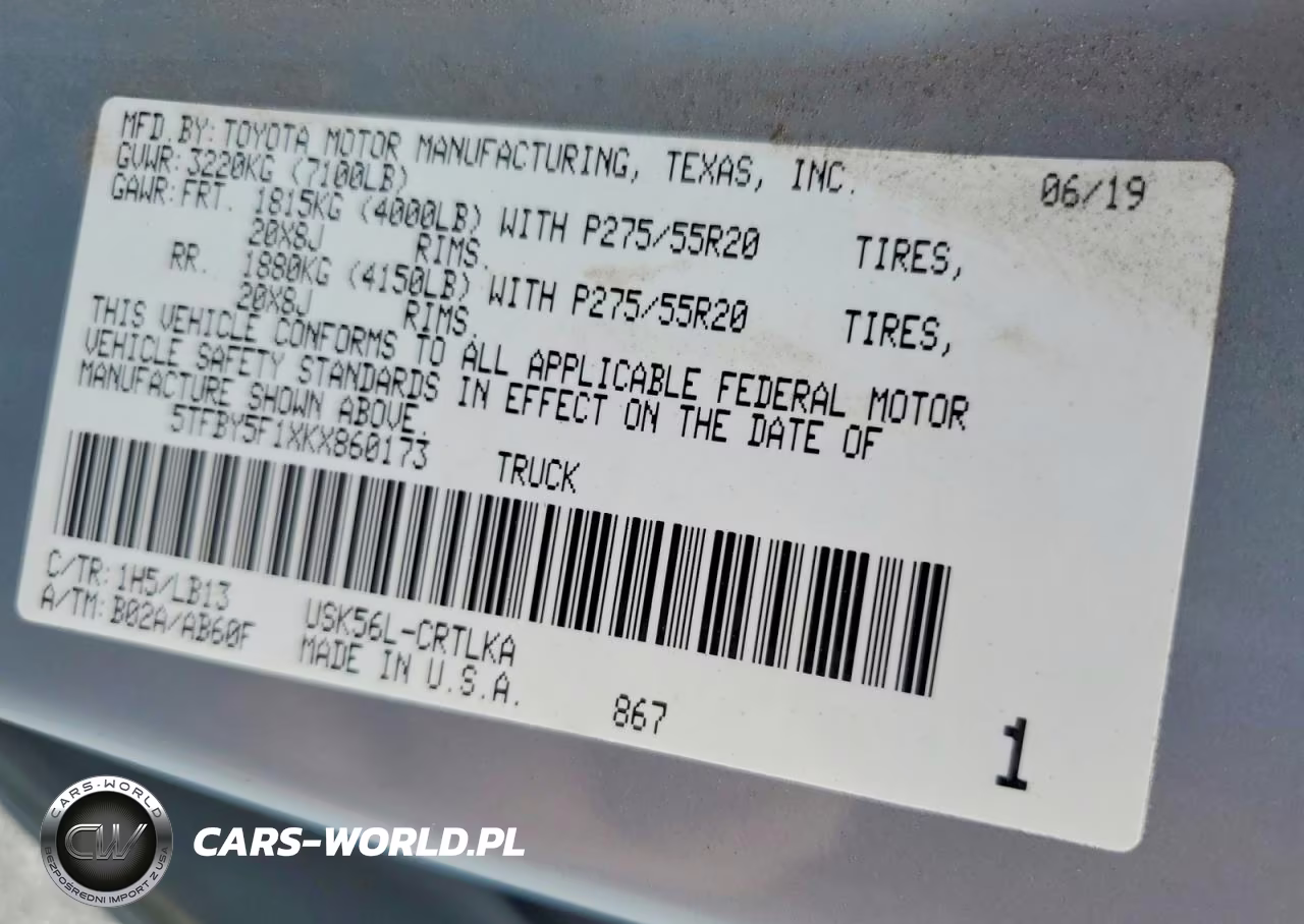 2019 Toyota Tundra Double Cab Limited VIN:5TFBY5F1XKX860173 - 12