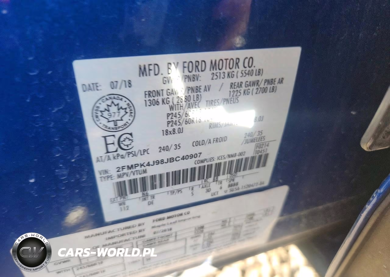 2018 Ford Edge Sel VIN:2FMPK4J98JBC40907 - 12