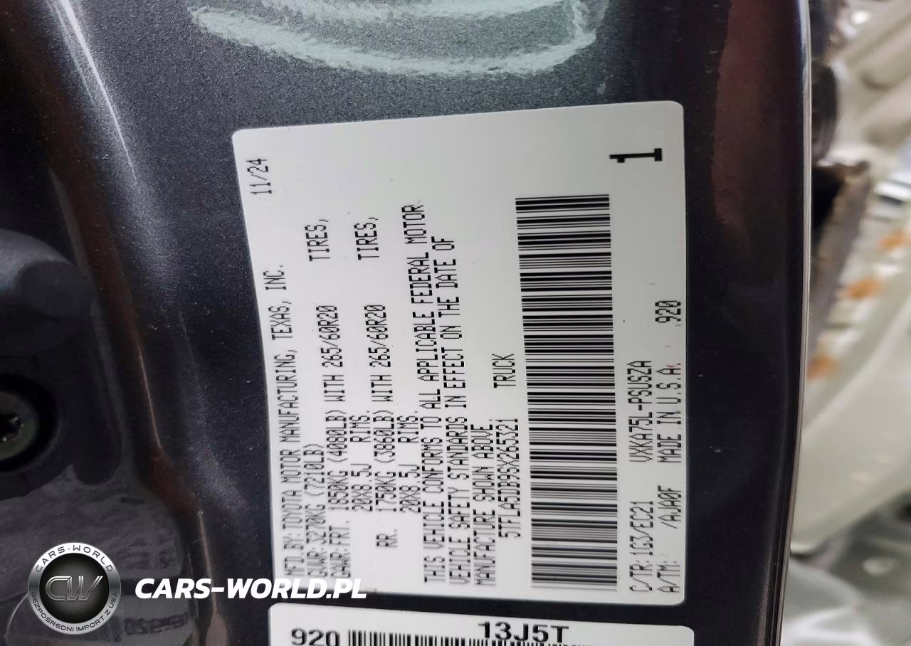 2025 Toyota Tundra Sr5 VIN:5TFLA5DB9SX265321 - 12