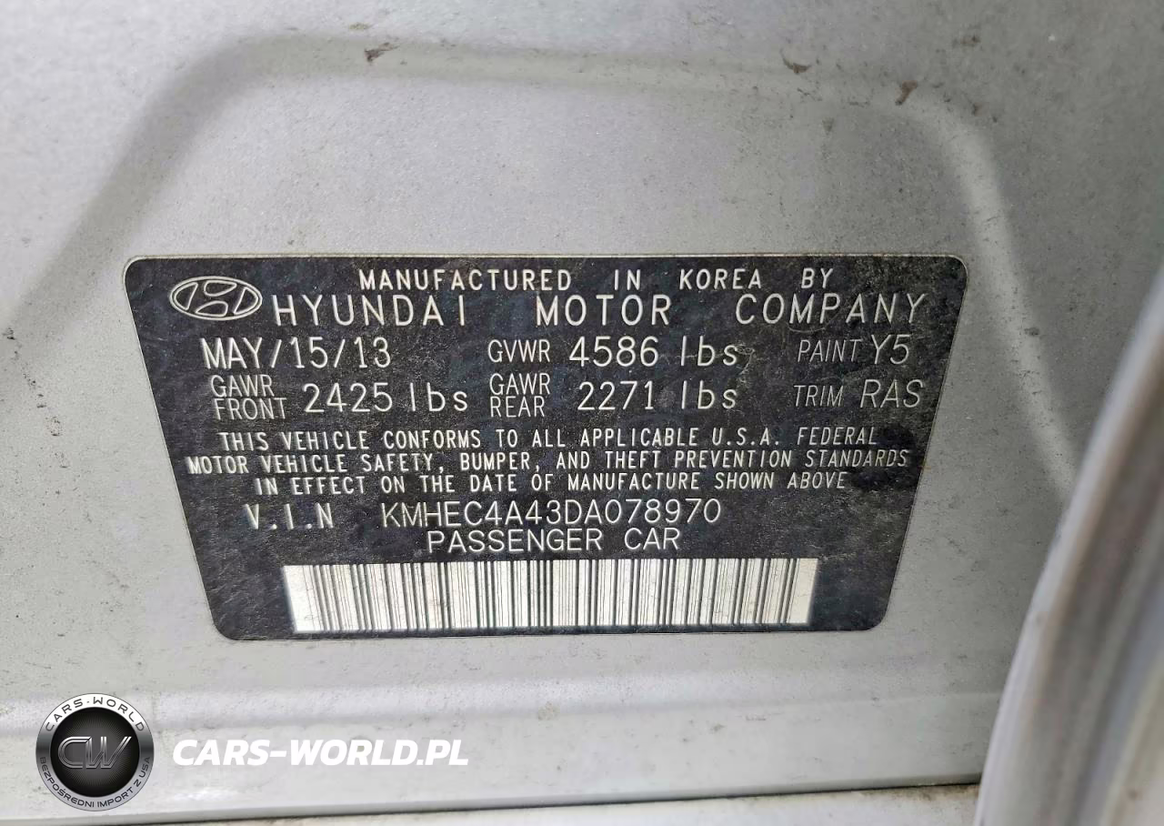 2013 Hyundai Sonata Hybrid VIN:KMHEC4A43DA078970 - 12