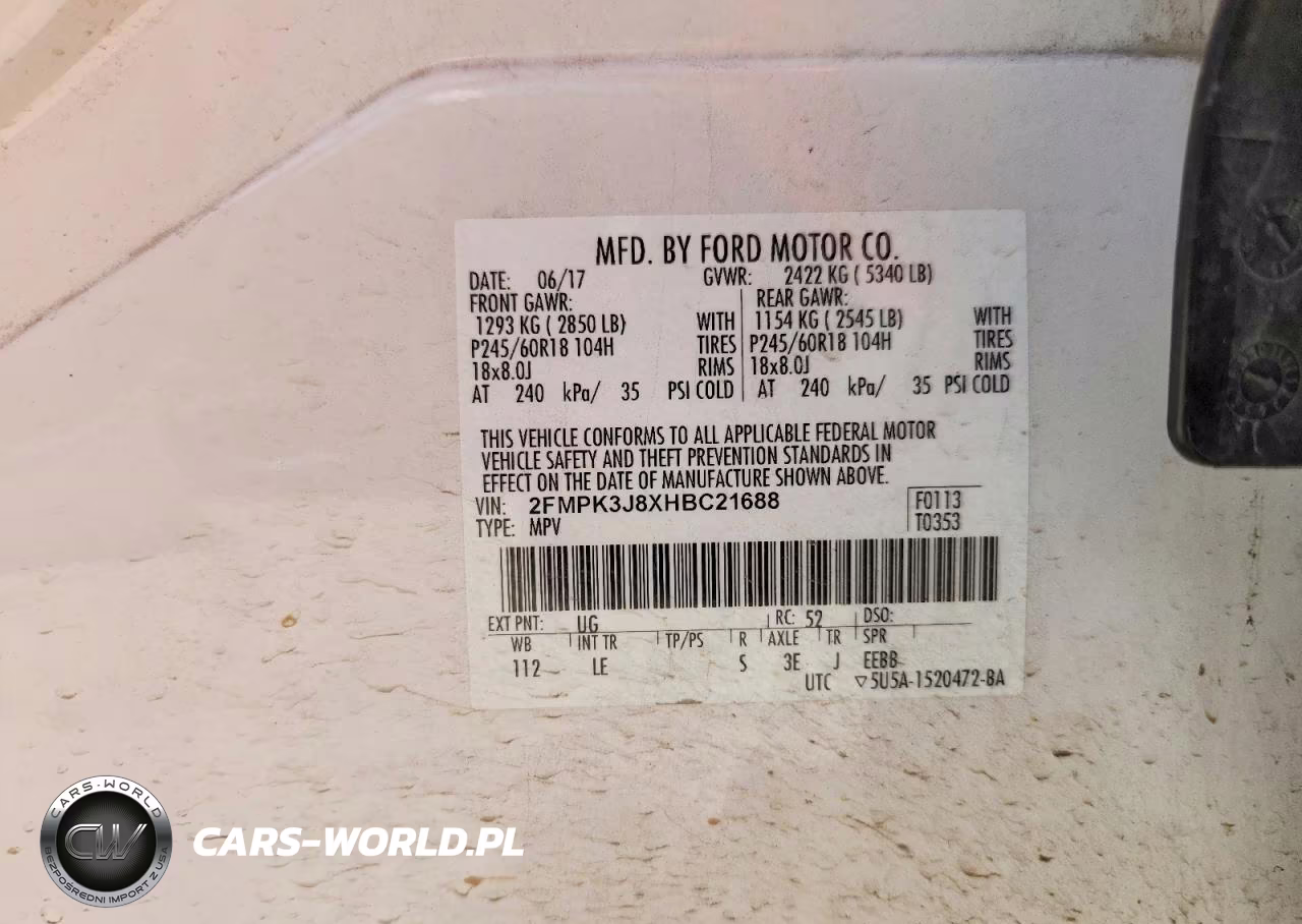 2017 Ford Edge Sel VIN:2FMPK3J8XHBC21688 - 13