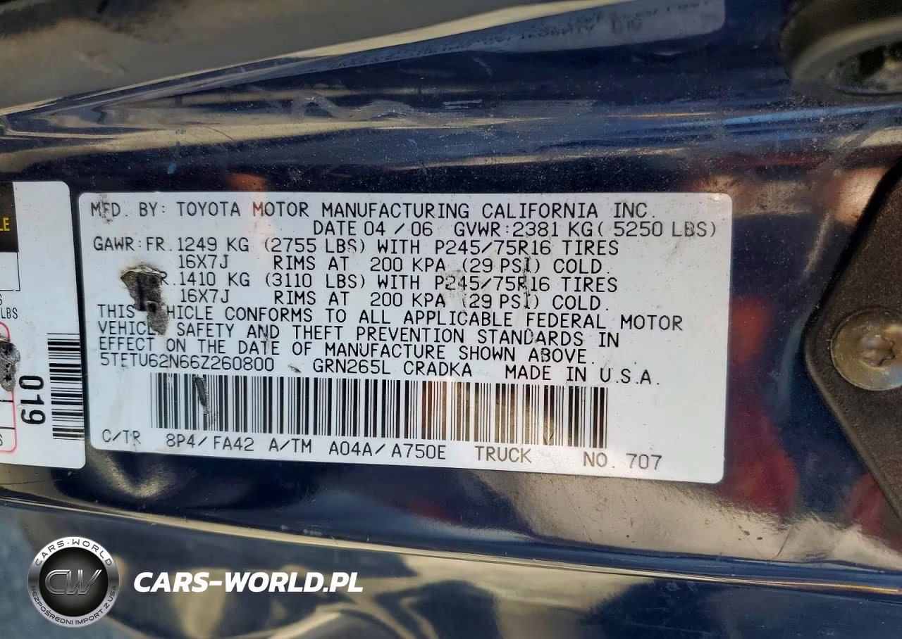2006 Toyota Tacoma Prerunner Access Cab VIN:5TETU62N66Z260800 - 12