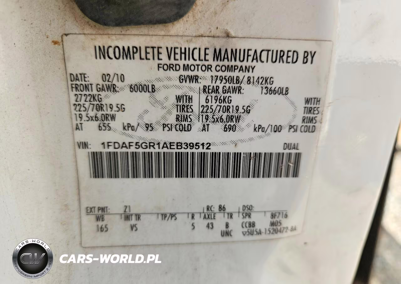 2010 Ford F550 Super Duty VIN:1FDAF5GR1AEB39512 - 12