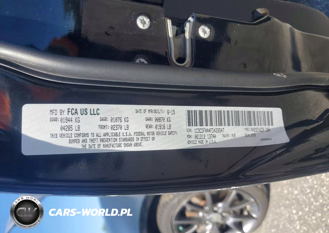 2015 Dodge Dart Se VIN:1C3CDFAA4FD433547 - 12