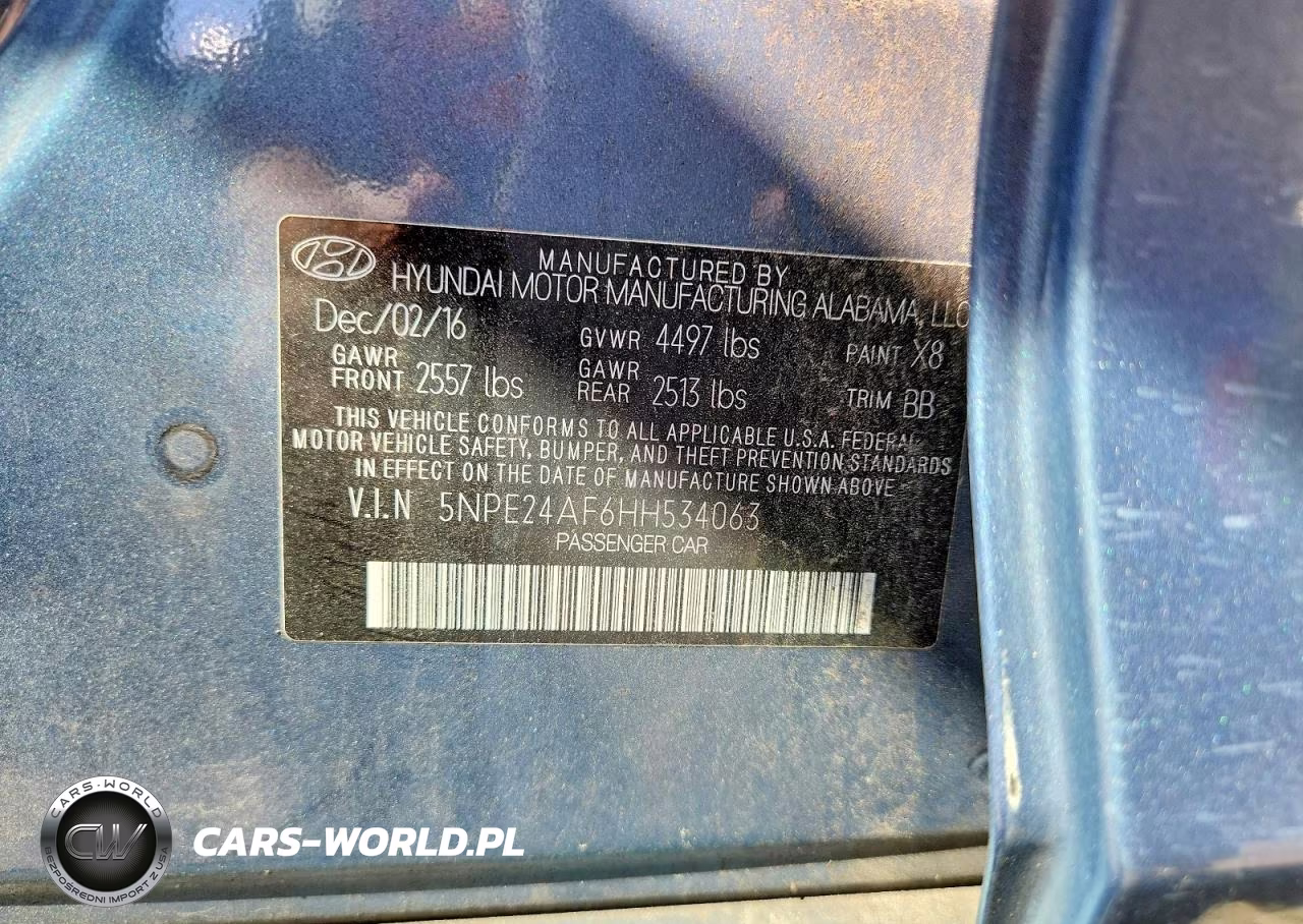 2017 Hyundai Sonata Se VIN:5NPE24AF6HH534063 - 12