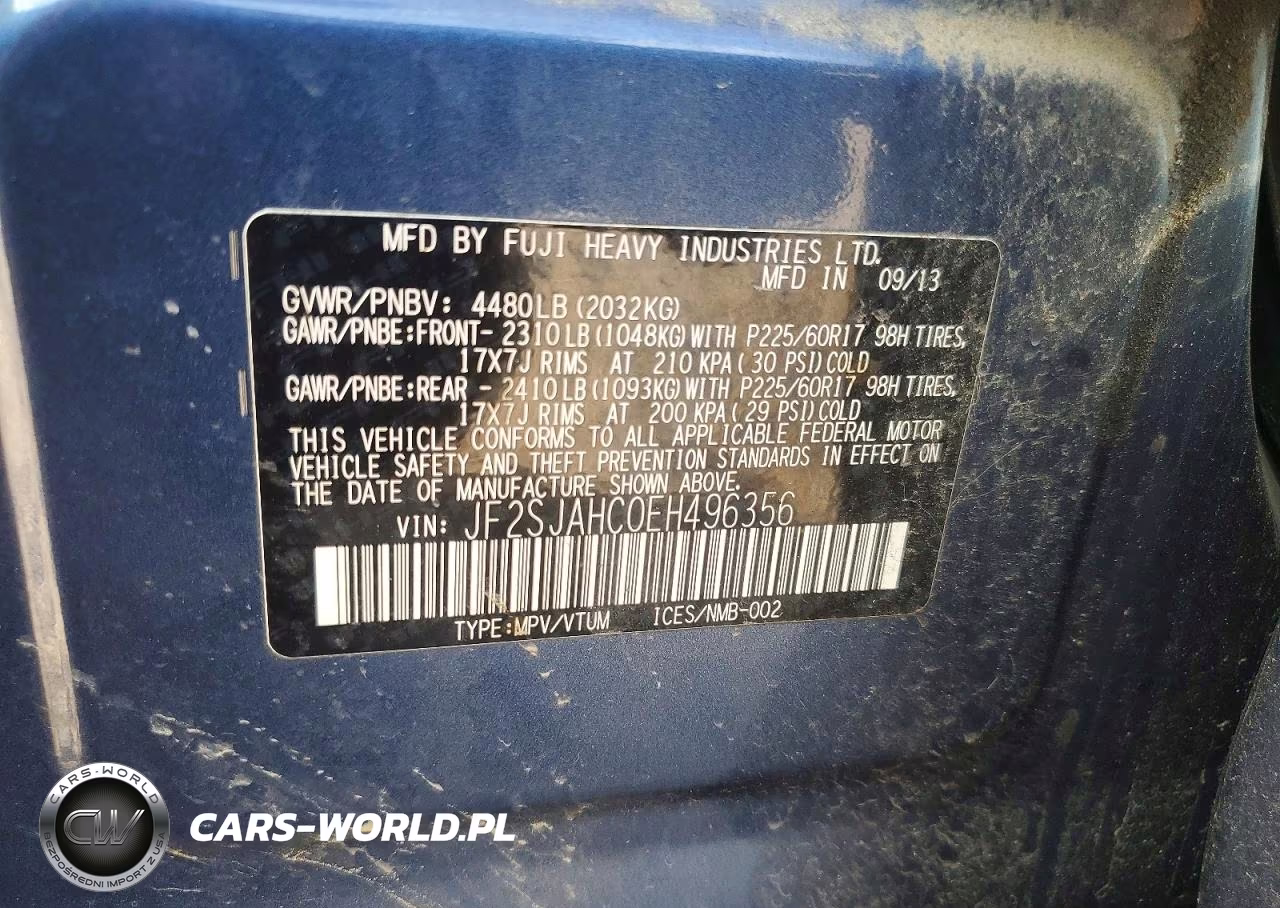 2014 Subaru Forester 2.5I Limited VIN:JF2SJAHC0EH496356 - 12
