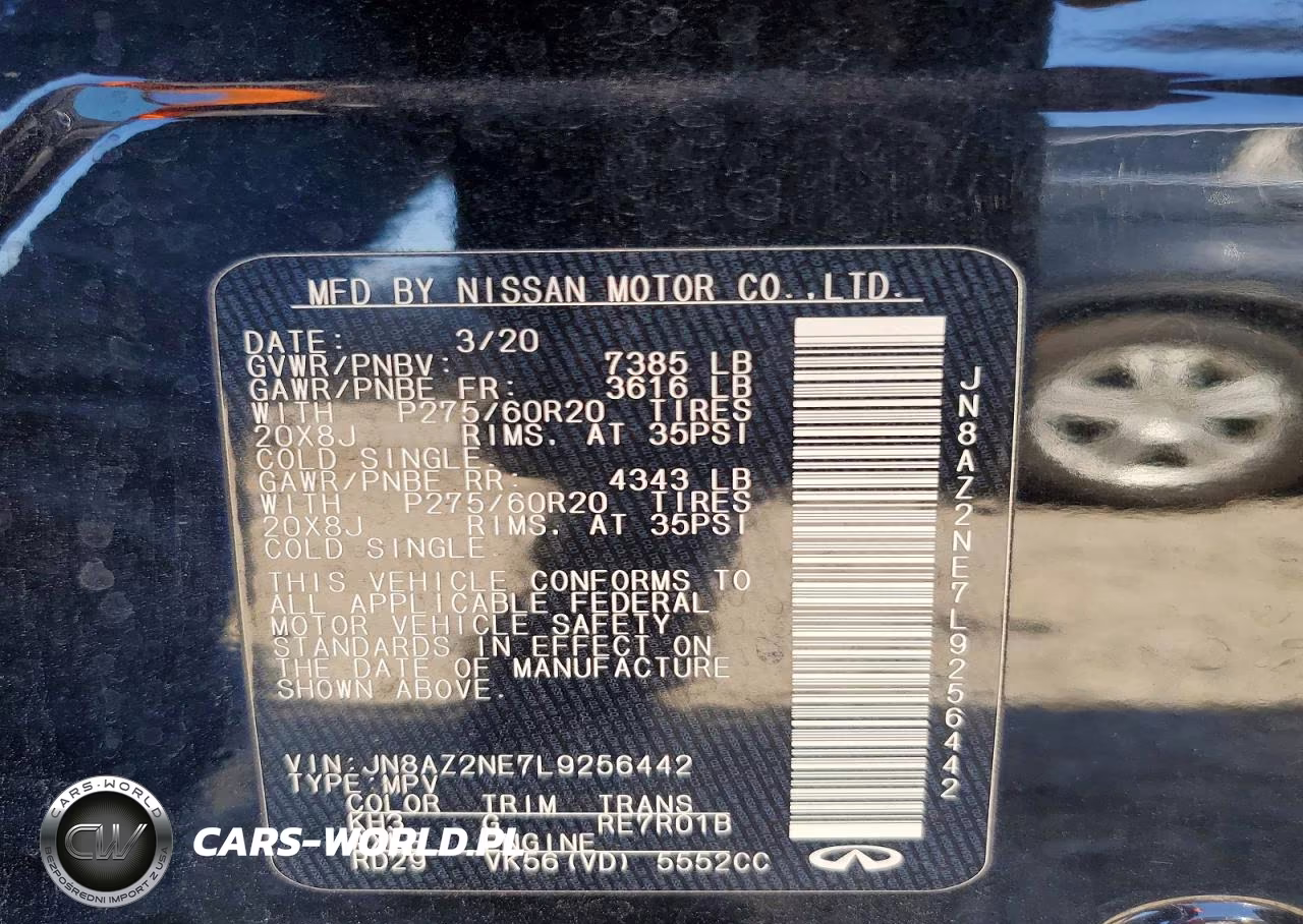 2020 Infiniti Qx80 Luxe VIN:JN8AZ2NE7L9256442 - 13