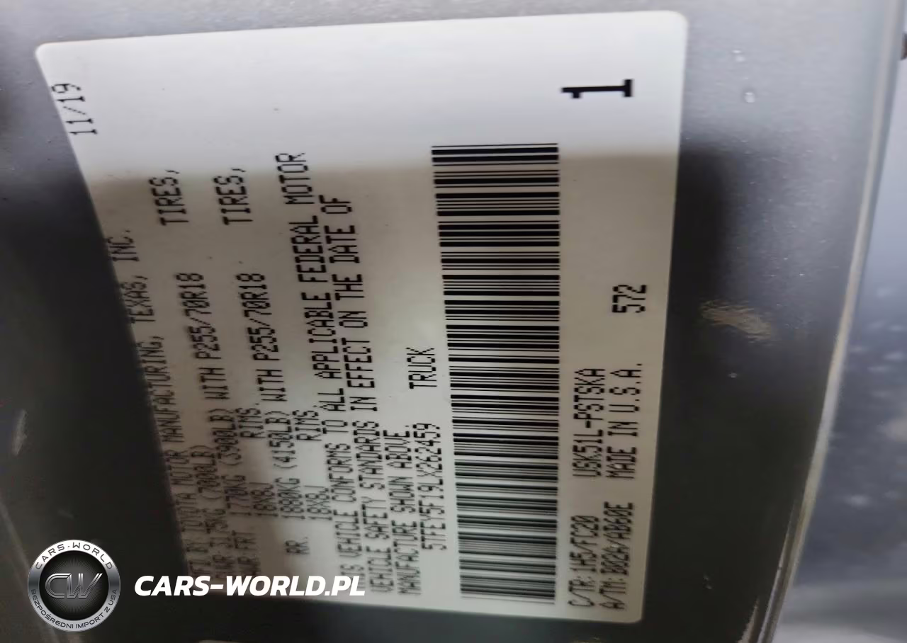 2020 Toyota Tundra Crewmax Sr5 VIN:5TFEY5F19LX262459 - 12