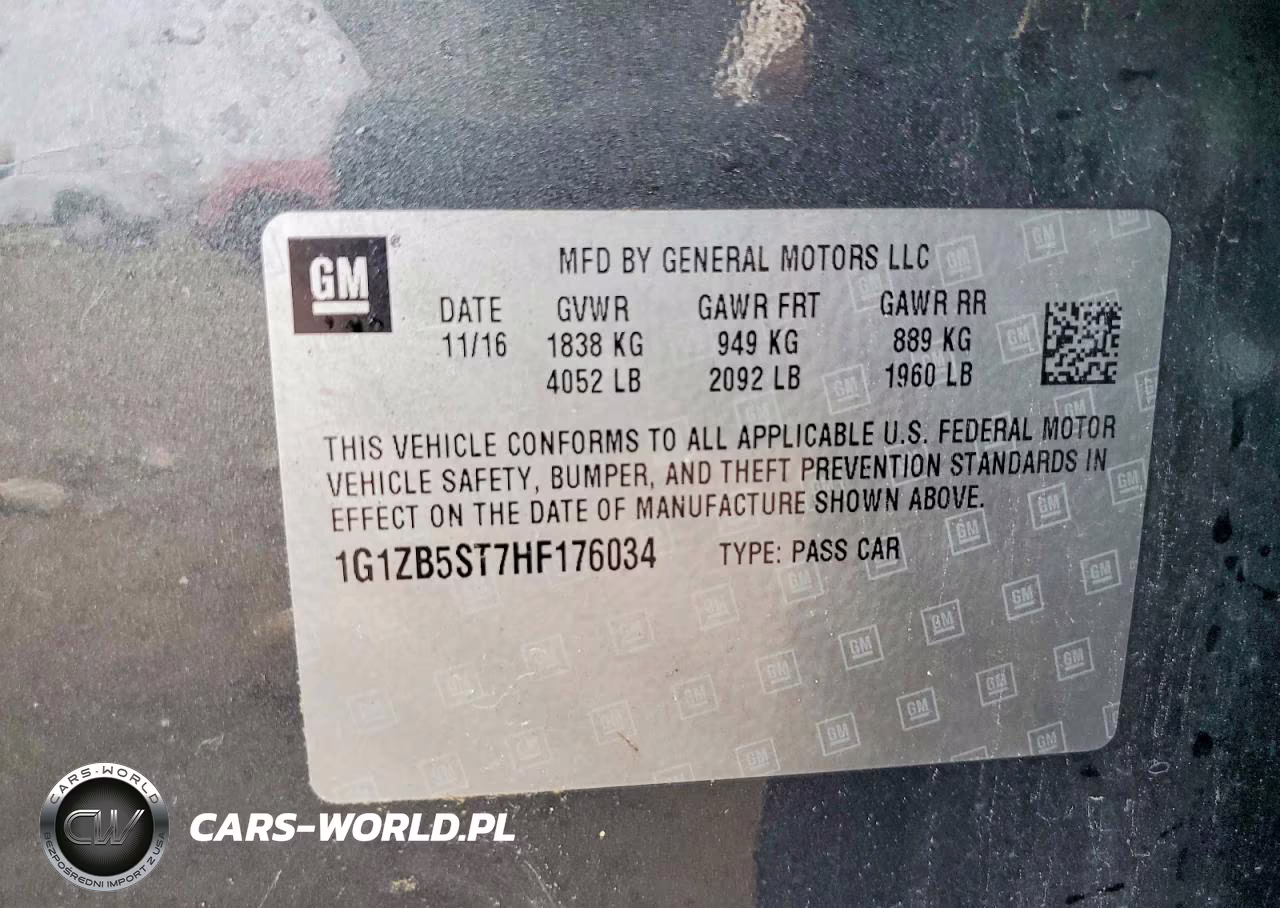 2017 Chevrolet Malibu Ls VIN:1G1ZB5ST7HF176034 - 12