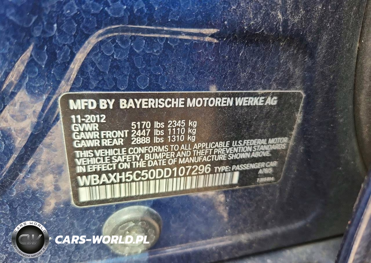 2013 BMW 528 Xi VIN:WBAXH5C50DD107296 - 12