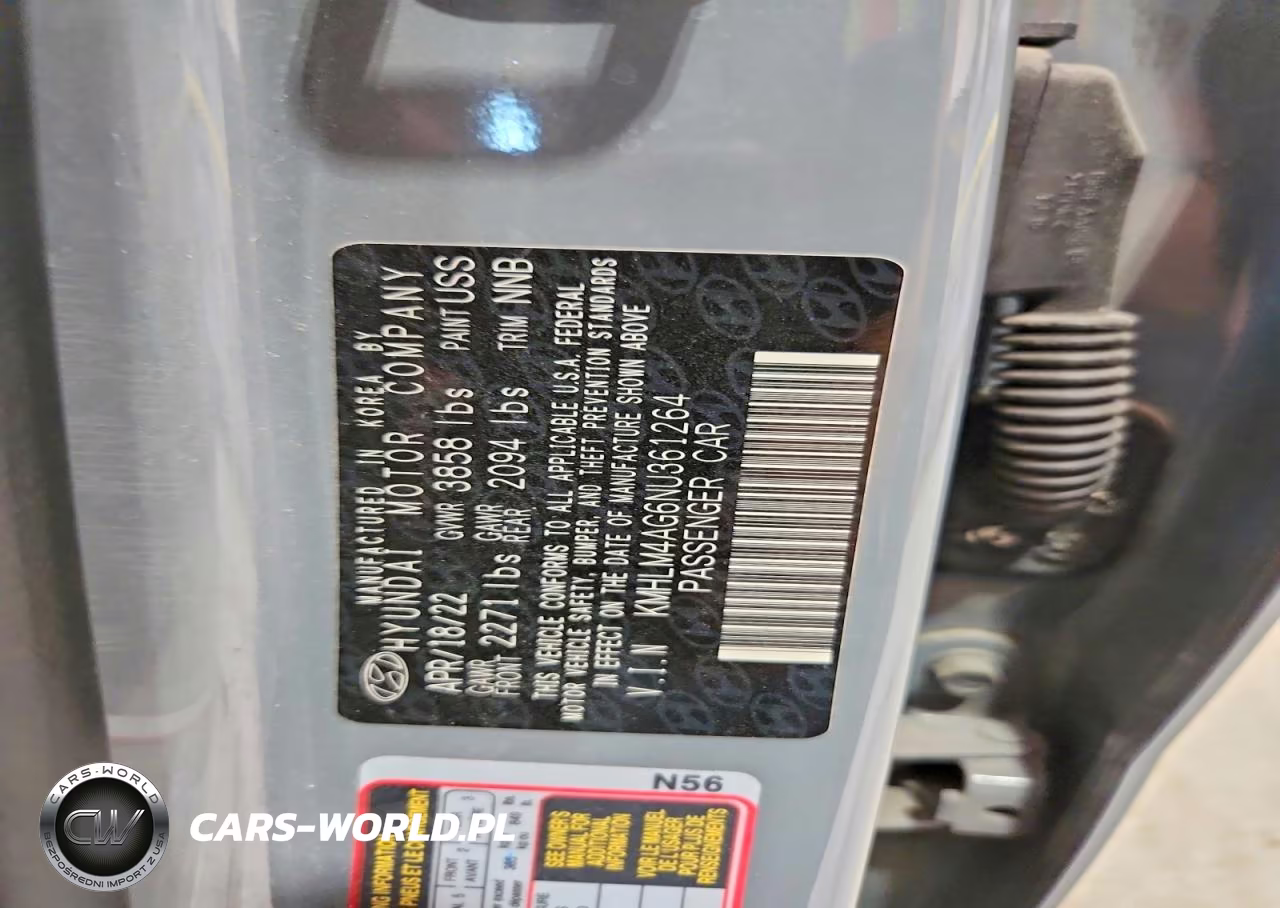 2022 Hyundai Elantra Sel VIN:KMHLM4AG6NU361264 - 12