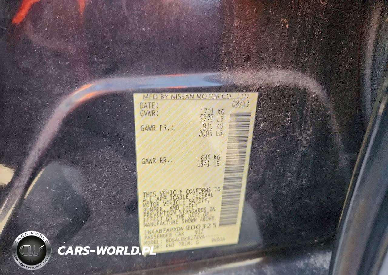 2013 Nissan Sentra Sv VIN:1N4AB7APXDN900325 - 12