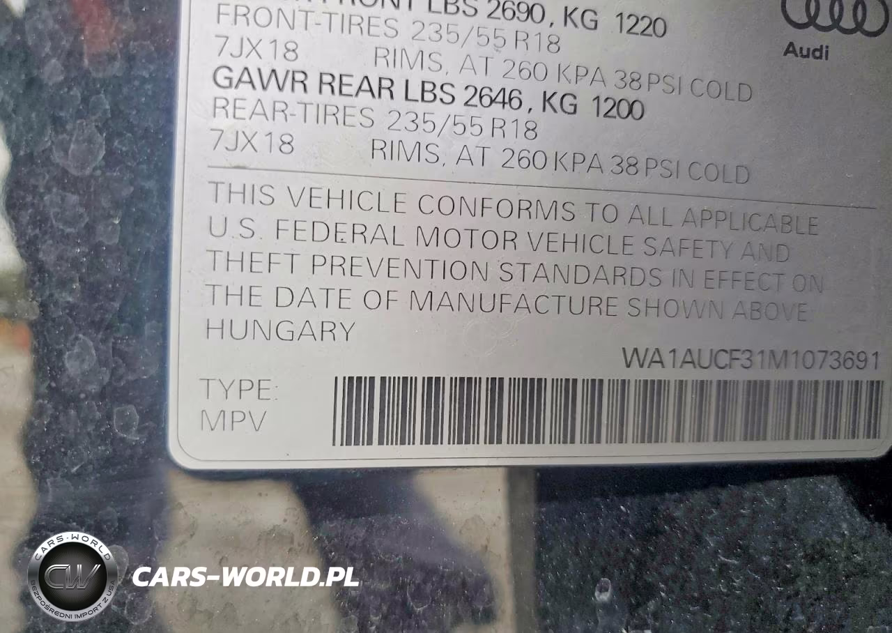 2021 Audi Q3 Premium 40 VIN:WA1AUCF31M1073691 - 13