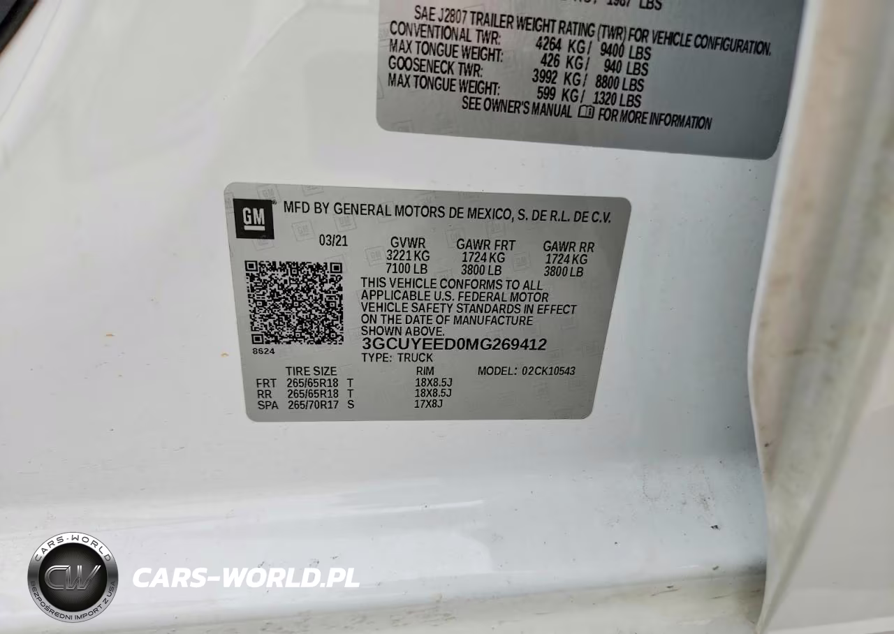 2021 Chevrolet Silverado K1500 Rst VIN:3GCUYEED0MG269412 - 12
