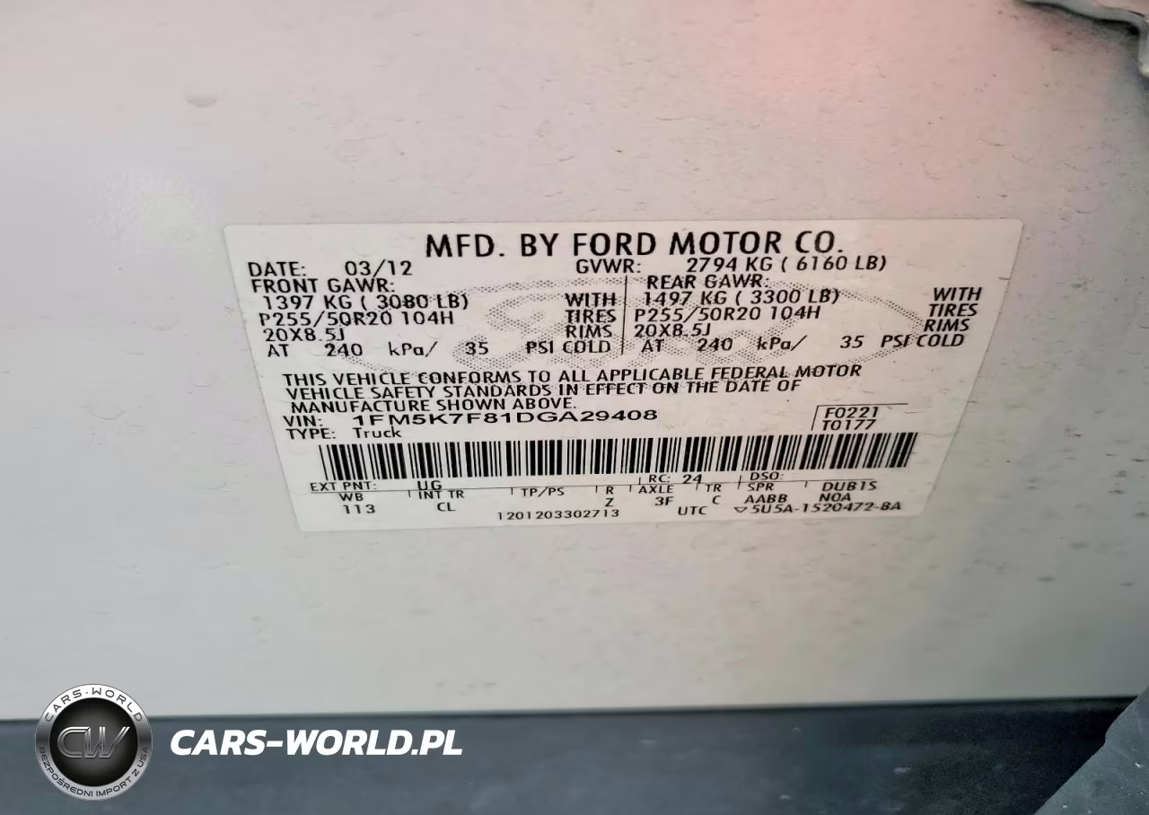 2013 Ford Explorer Limited VIN:1FM5K7F81DGA29408 - 12