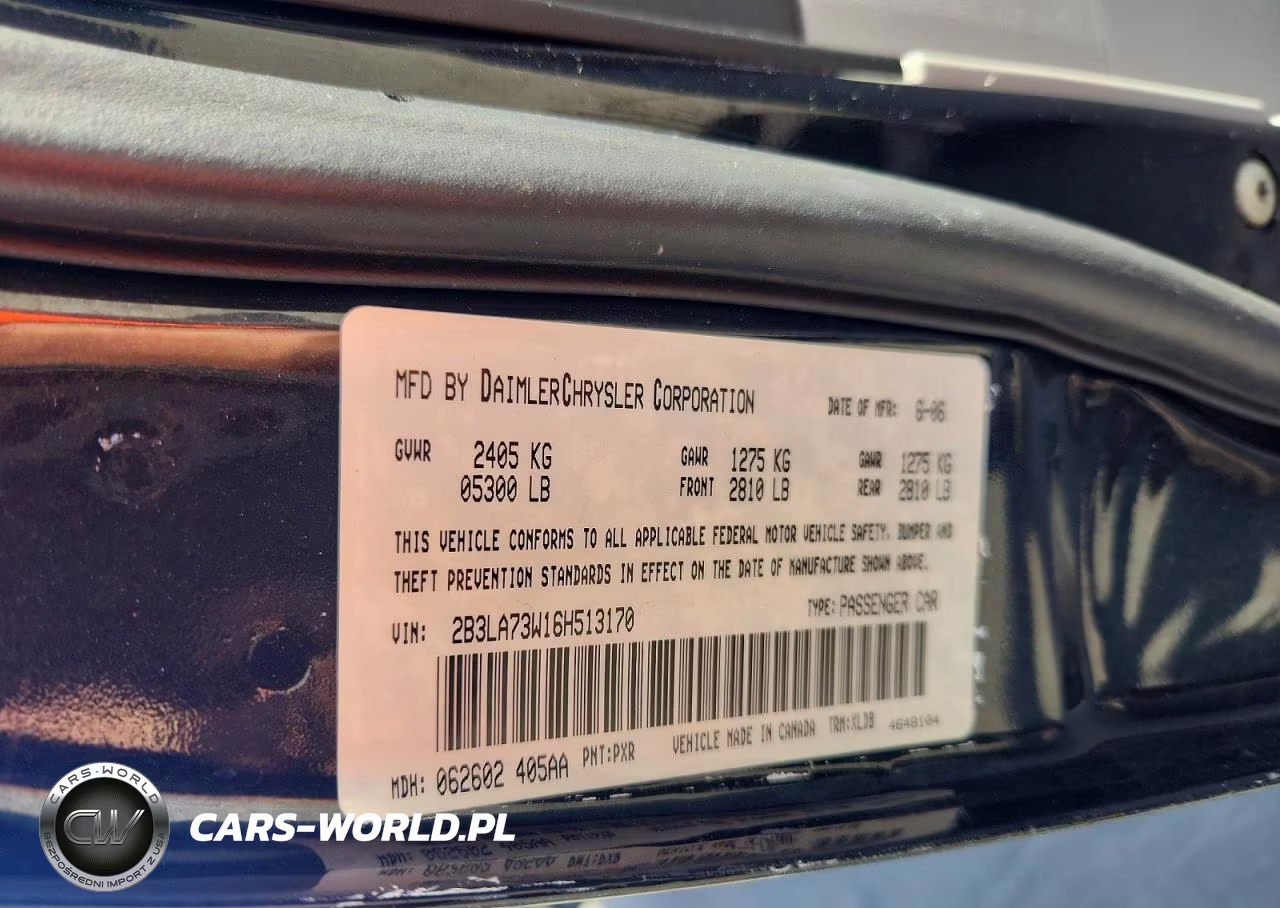 2006 Dodge Charger Srt-8 VIN:2B3LA73W16H513170 - 12