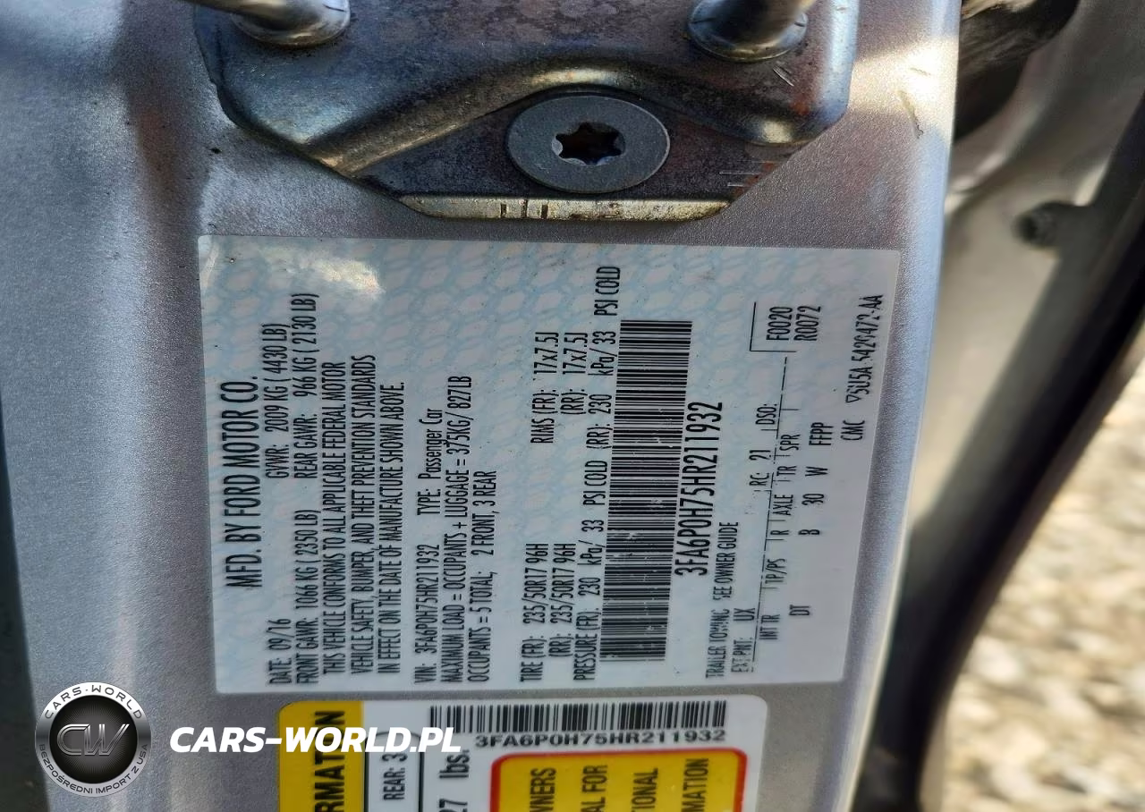 2017 Ford Fusion Se VIN:3FA6P0H75HR211932 - 13