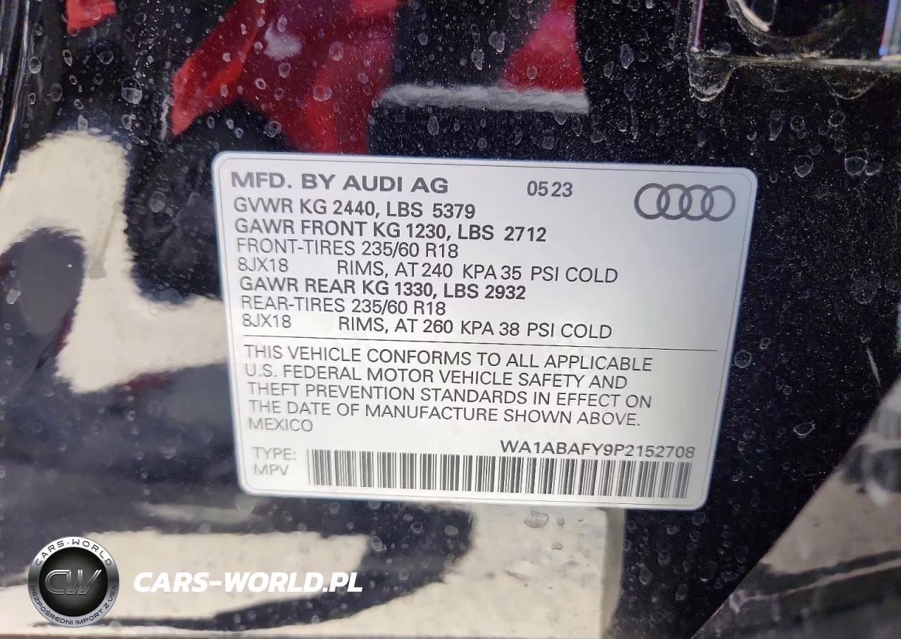 2023 Audi Q5 Premium 40 VIN:WA1ABAFY9P2152708 - 13