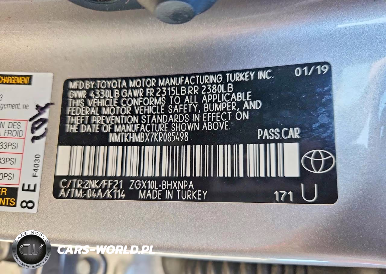 2019 Toyota C-Hr Xle VIN:NMTKHMBX7KR085498 - 13