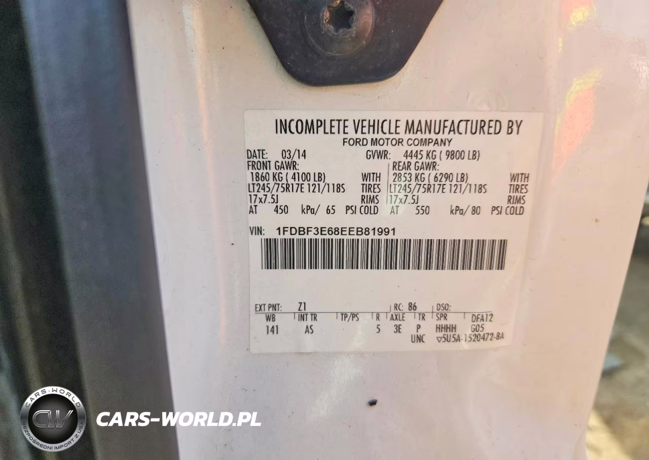 2014 Ford F350 Super Duty VIN:1FDBF3E68EEB81991 - 12