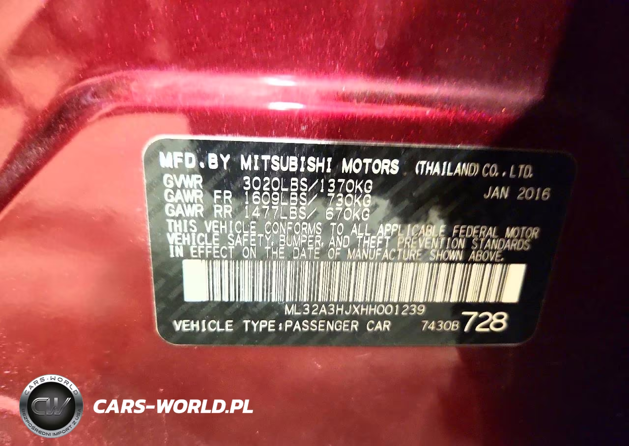 2017 Mitsubishi Mirage Es VIN:ML32A3HJXHH001239 - 12