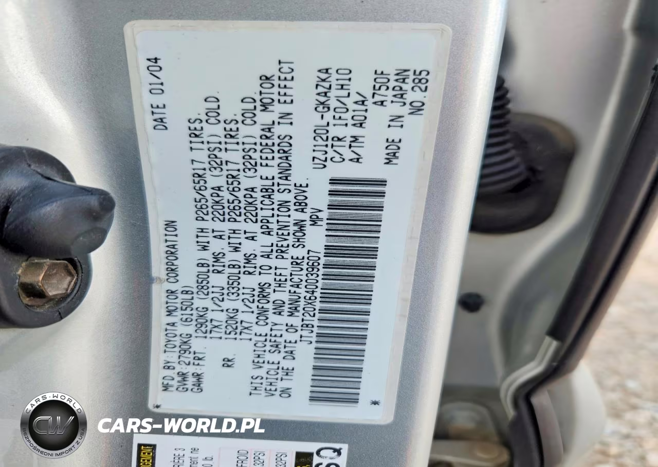 2004 Lexus Gx 470 VIN:JTJBT20X640039607 - 14
