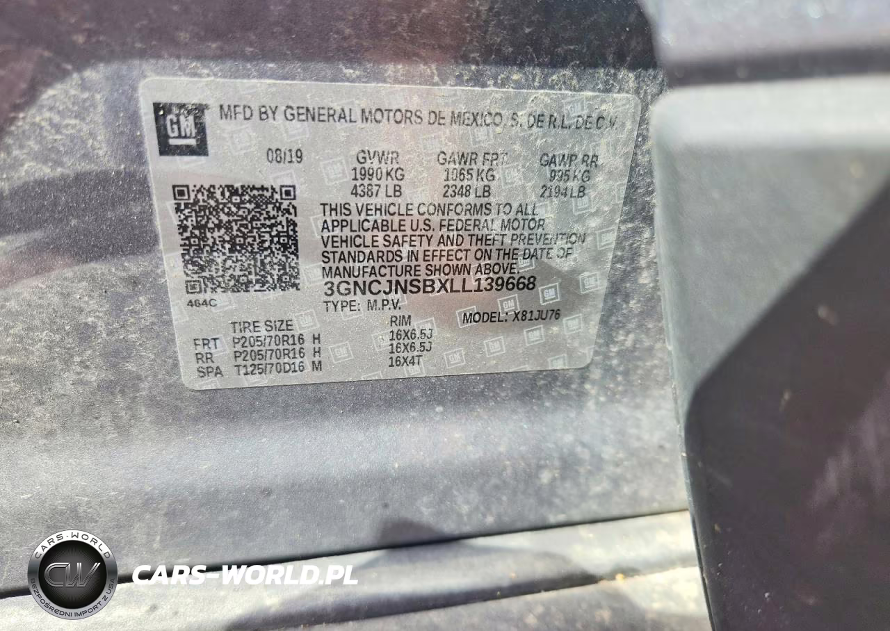 2020 Chevrolet Trax Ls VIN:3GNCJNSBXLL139668 - 12