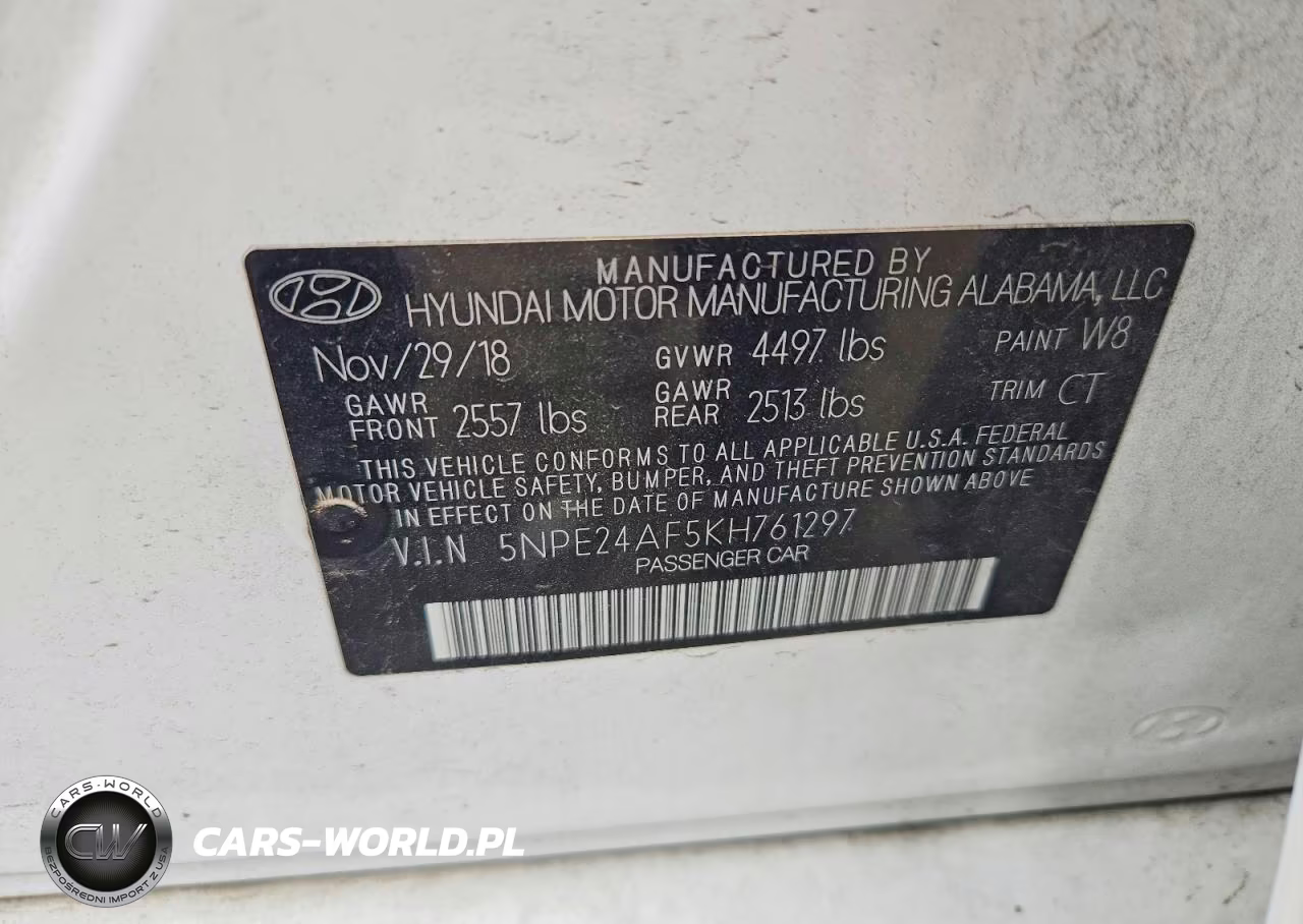 2019 Hyundai Sonata Se VIN:5NPE24AF5KH761297 - 12